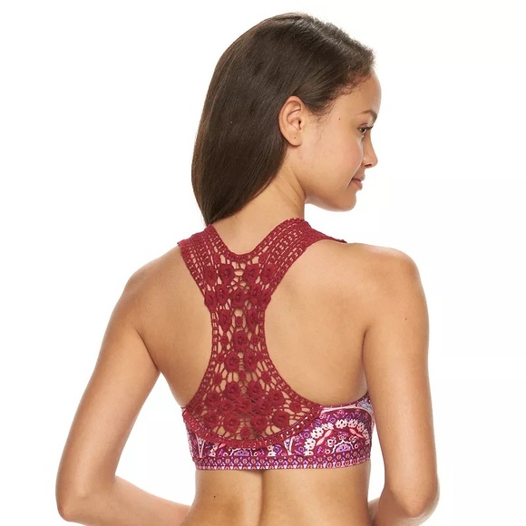 ✨HP✨ SO Medallion Crochet Racerback Bralette Bikini Top | Size Medium - Picture 3 of 16